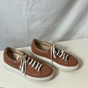 Kahmune Brown Leather Women's Sneakers